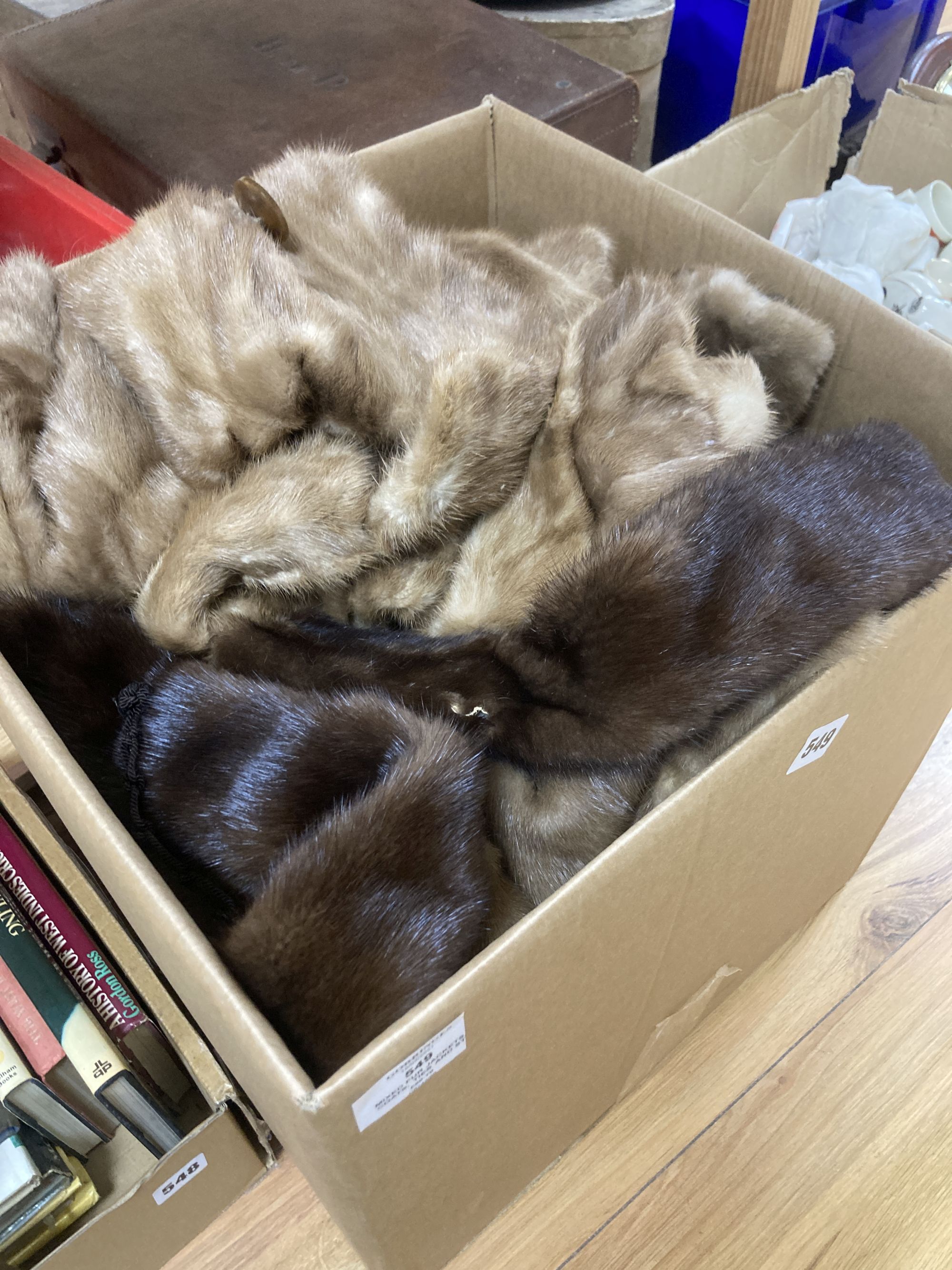Mixed fur jackets, coats, ties and stoles